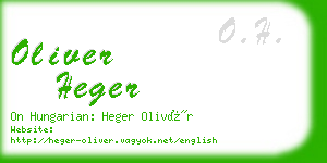 oliver heger business card